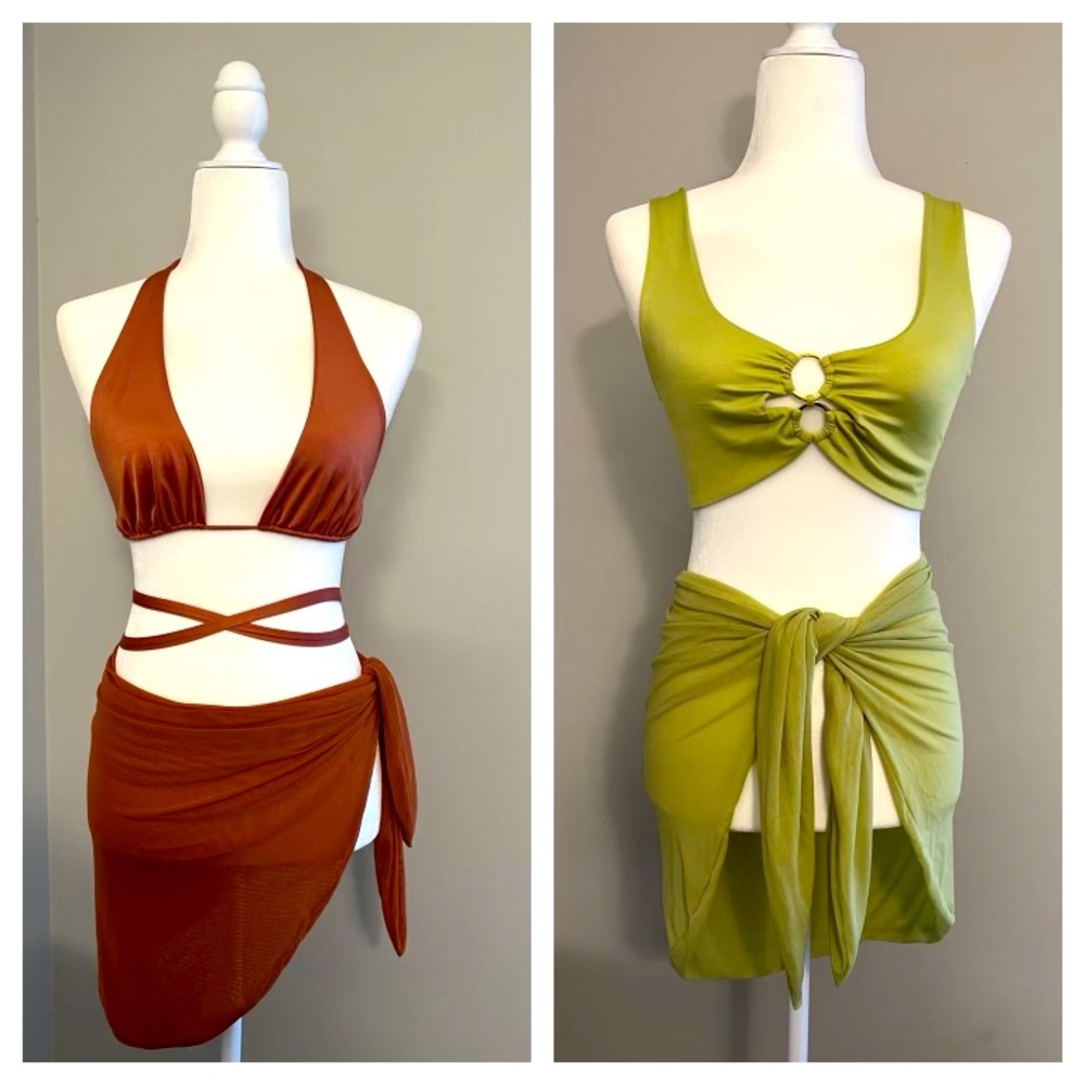 2 oh Polly bikini and sarong set M/L